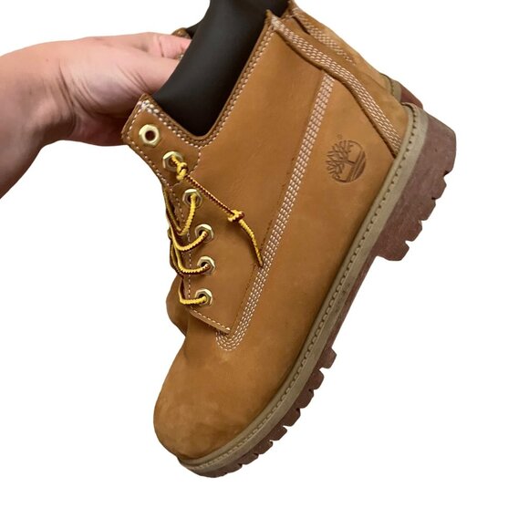 Timberland Tan Size 4 Kids Boots Nubuck Classic Brown - Picture 5 of 10